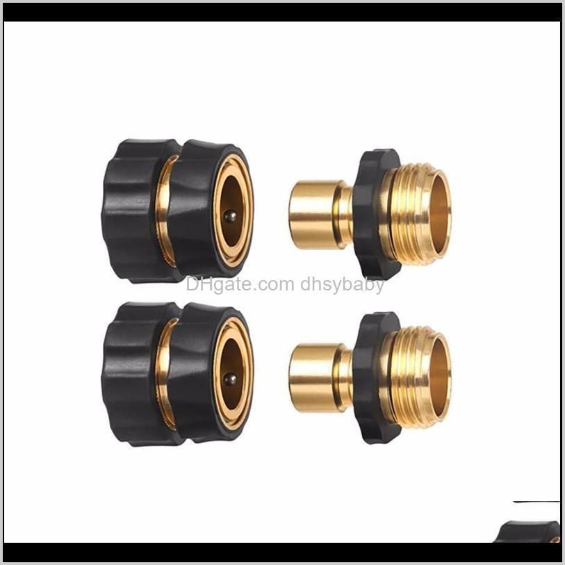 3/4 inch garden hose fitting quick connector male and female value pack - no-leaks water hoses quick connect release#g30