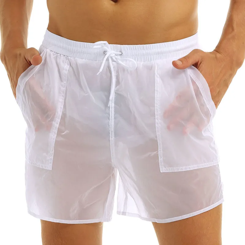 Ba ador Transparente Para Hombre Pantalones Cortos De Ba o Sexy 
