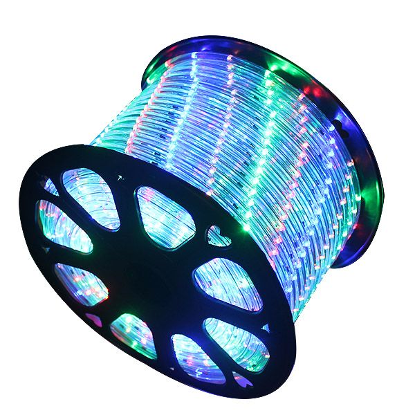 Whole 164ft Spool 2 Wire Round Led Rope Light Rgb Multi Color Whole 164ft Spool 2 Wire Round Led Rope Light Rgb Multi Color Changing Red Green Blue Yellow Home Lighting 50m String Lights Outdoor