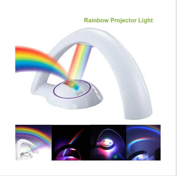 Nuit Lampe projecteur arc en ciel Lumière Couleur Changement Humeur Enfants Chambre Décoration