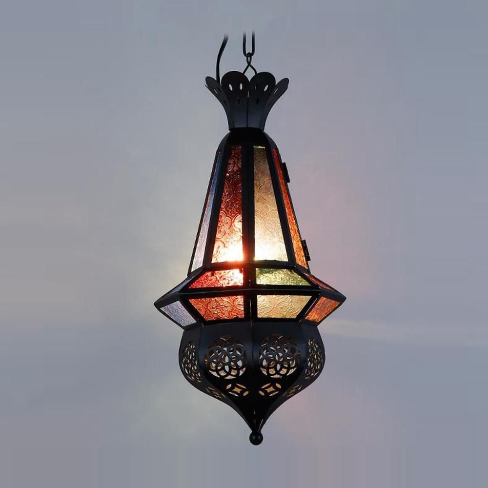 Moroccan Glass Pendant Light morocco modern iron glass pendant light bedroom hallway gallery pendant lamp mediterranean style metal hotel pendant light green pendant light red pendant
