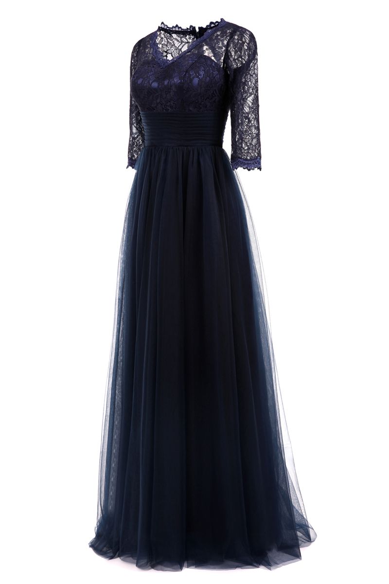 Großhandel Navy Blue Abendkleider Lange 12/12 Ärmeln Spitze Tüll Plus Size Abendkleider Abendkleider Günstige Real Photo 12 Abendkleider Von Großhandel Navy Blue Abendkleider Lange 12/12 Ärmeln Spitze Tüll Plus Size Abendkleider Abendkleider Günstige Real Photo 12 Abendkleider Von