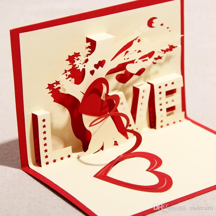 newest 3d handmade greeting cards valentine s day love tree art