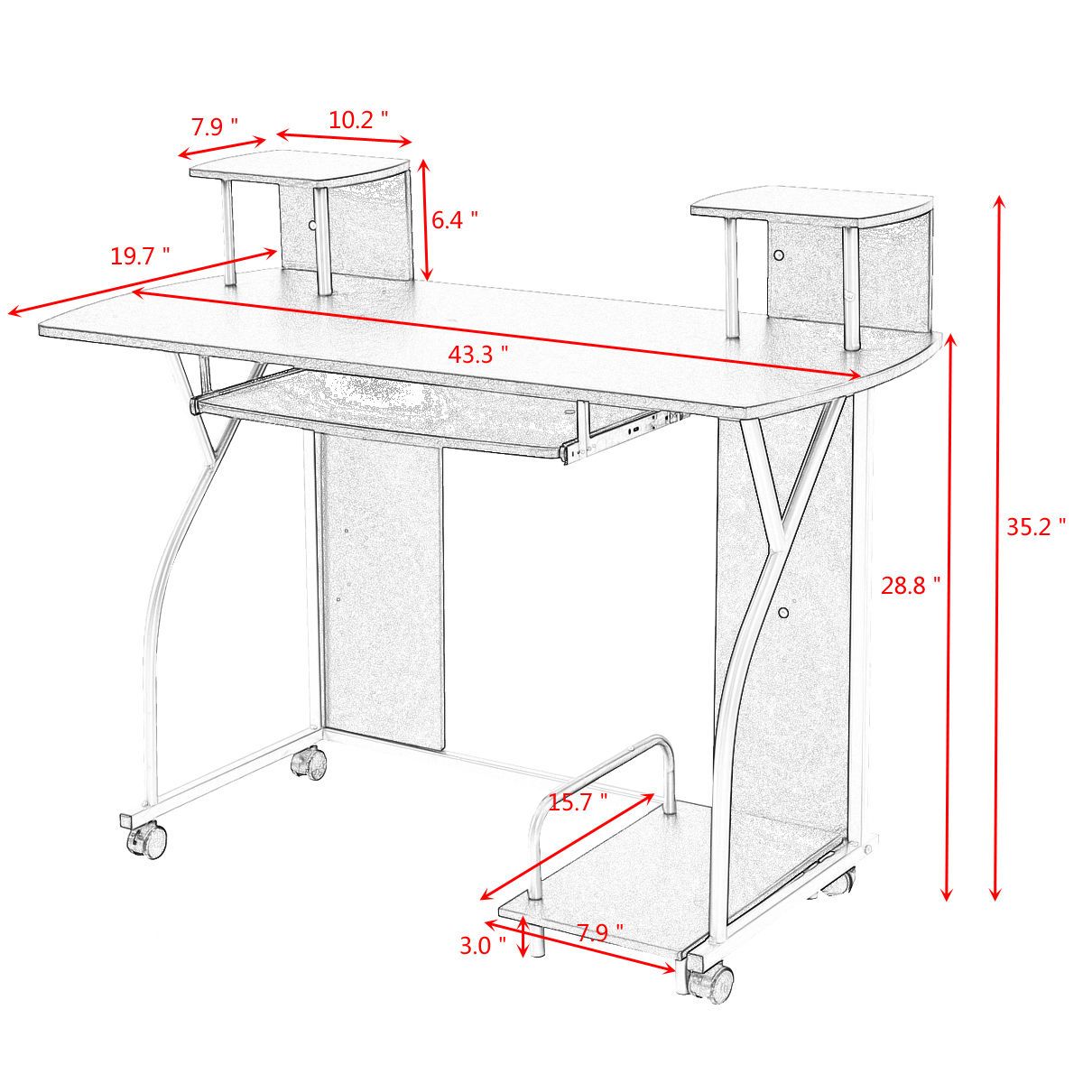 2018 Computer Desk Pc Laptop Pull Out Tray Home Office 2018 Computer Desk Pc Laptop Pull Out Tray Home Office Workstation Black From Huangxinxin16 50 26 Dhgate Com
