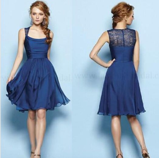 knee length chiffon bridesmaid dresses