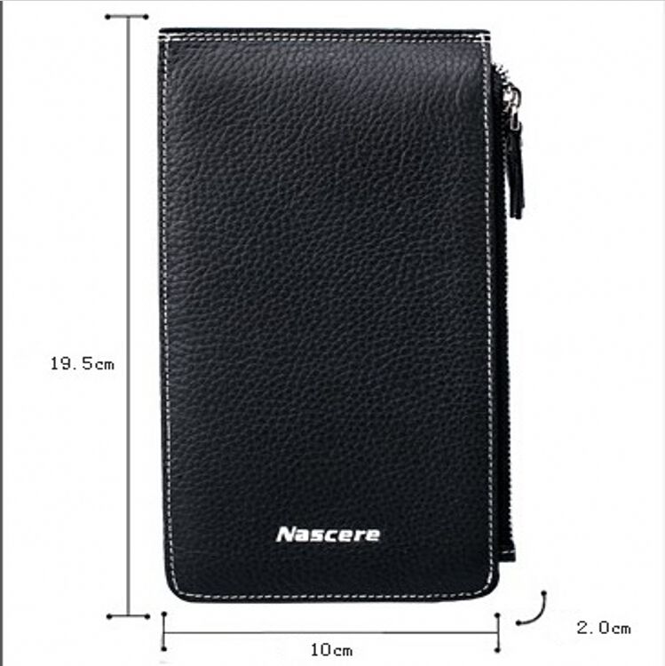 100 Pure Leather 20 Card Slot Slim Wallets & Holders Coffee Black
