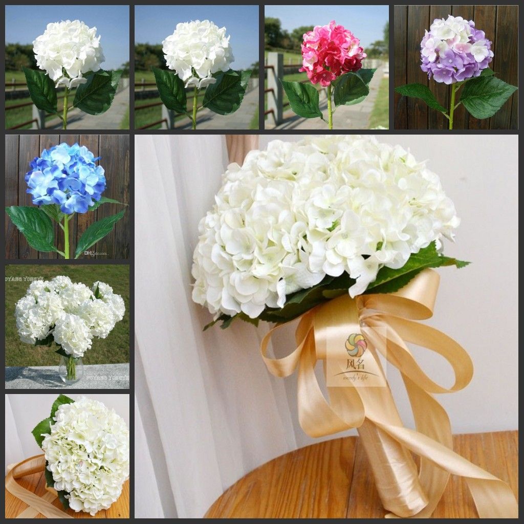 Elegant Hydrangea Artificial Silk Flower Wedding Centerpieces