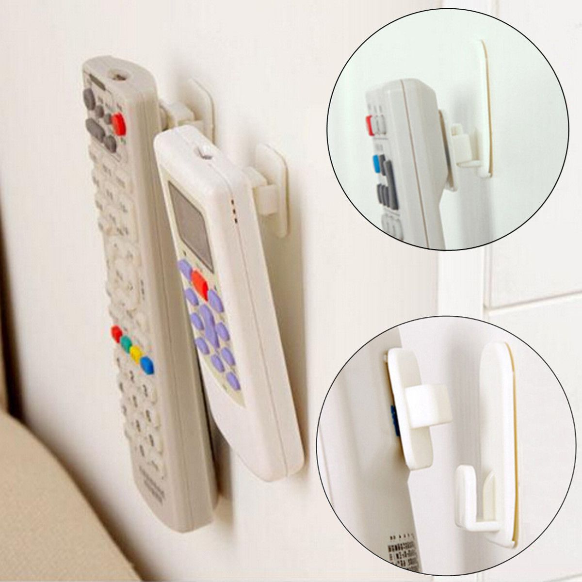2019 Sticky Hook Set TV Remote Control Key Practical Wall Storage