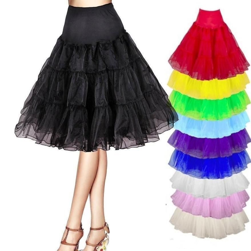 2016 Women Black Ball Gown Petticoats Skirts In Stock Girls Petticoats For Short Party Dresses