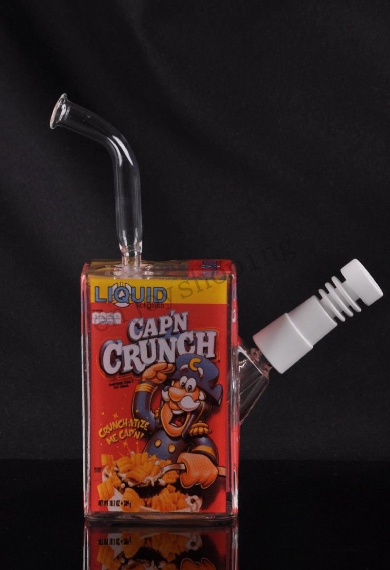 2021 New Glass Bong Cereal Box Bong Oil Rig Bong Smoking Water Pipe