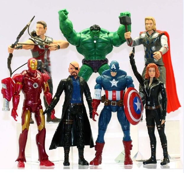 The Avengers Movie Action Figures 6 Black Widow Hawkeye Nick Fury PVC