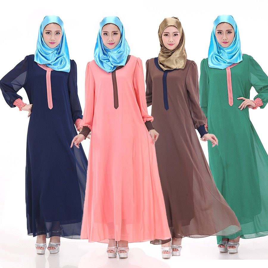 online cheap middle east abaya chiffon waist waistband muslim