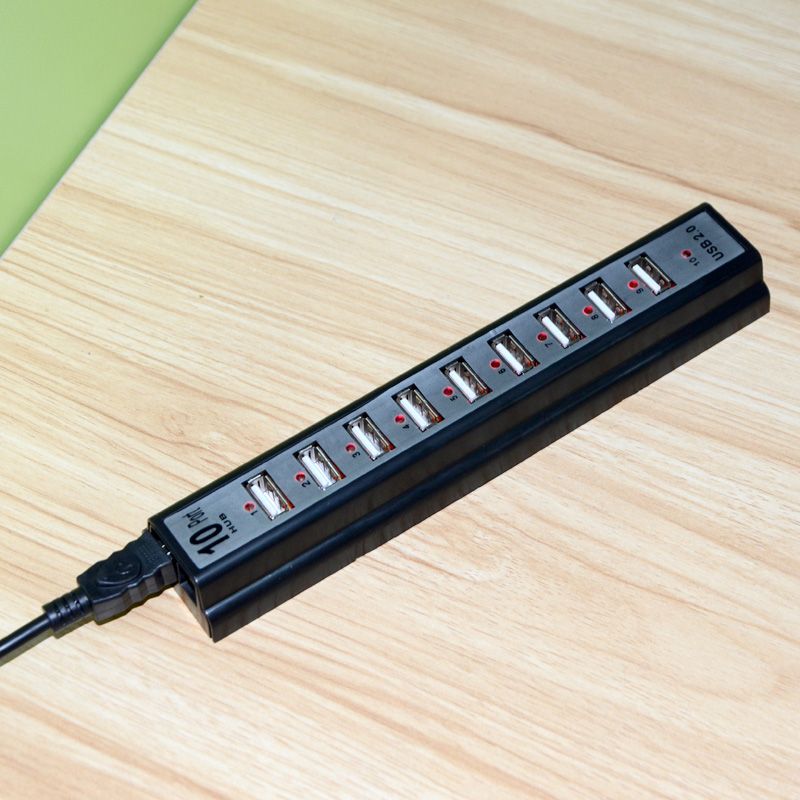 2022 10 Port USB 2.0 Hub Multi Outlet Power Strip Type F0889 W0.5 SYSR