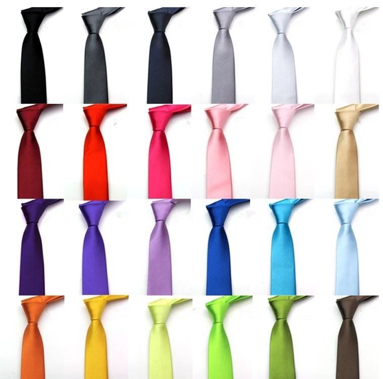 Women Men'S Candy Necktie Formal Wedding Party Groom Slim Plain Ties