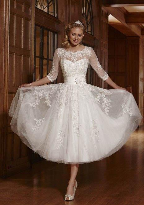 60s wedding dress short