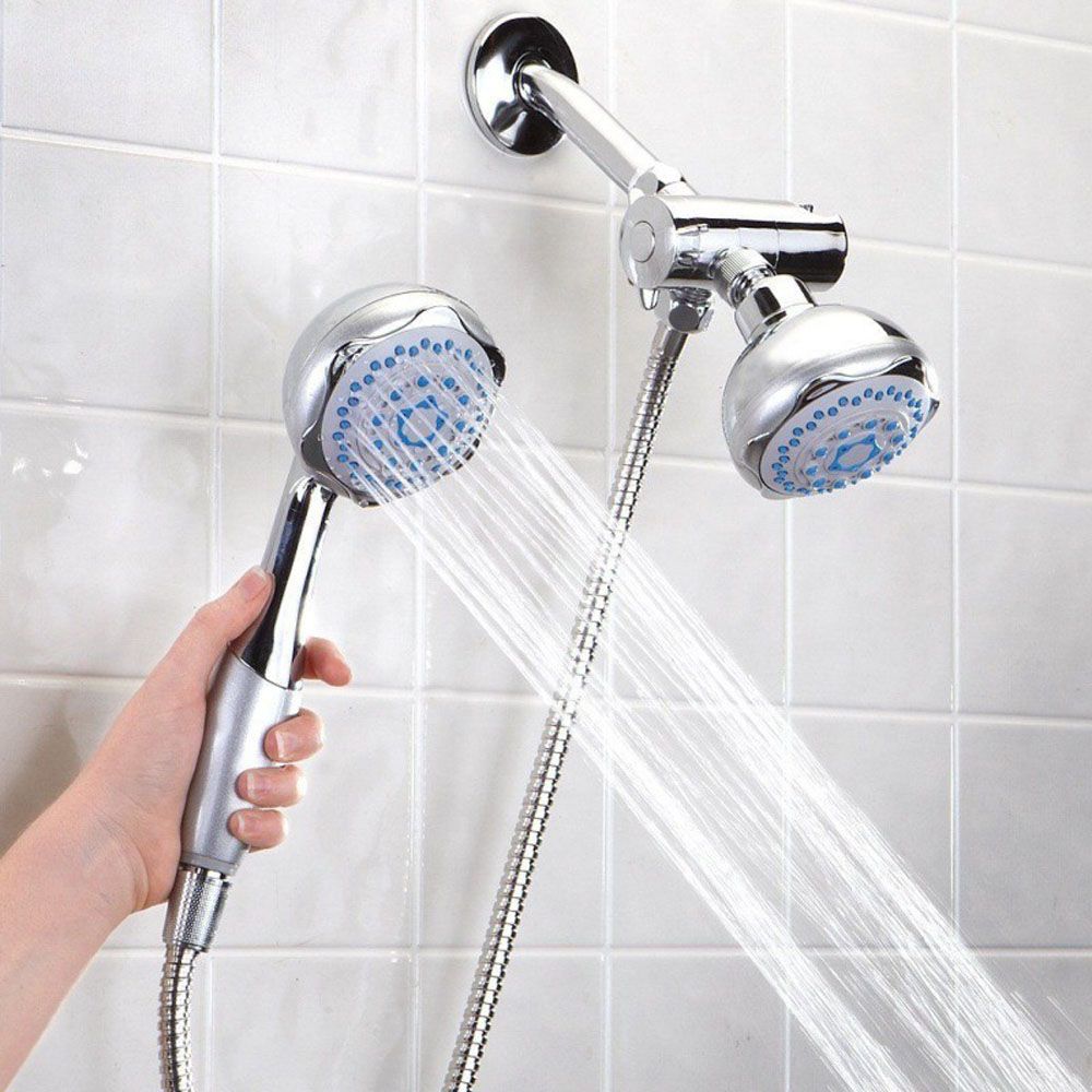 2021 High Quality Bathroom Wall Mounted Dual Head 2 In 1 Bath Shower