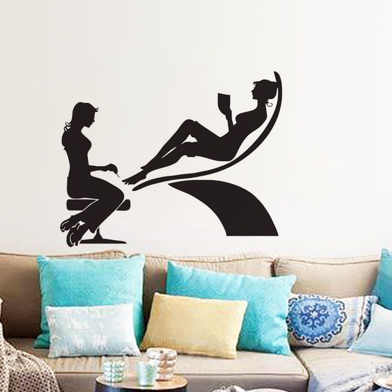 beauty salon pedicure wall stickers home decor creative stickers