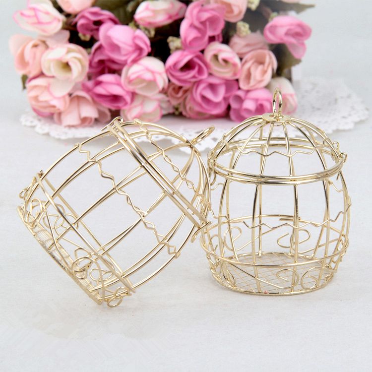 Wedding Favor Box European Creative Gold Matel Boxes Romantic