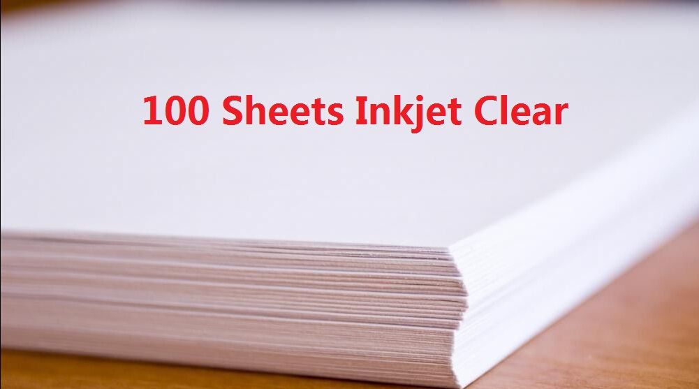 dhl fast delivery 100 sheets a4 inkjet printer water slide decal clear sheets for printing