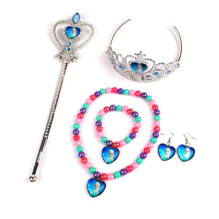 2019 Princess Frozen Anna Elsa Jewelry Sets Necklace Bracelet Earrings