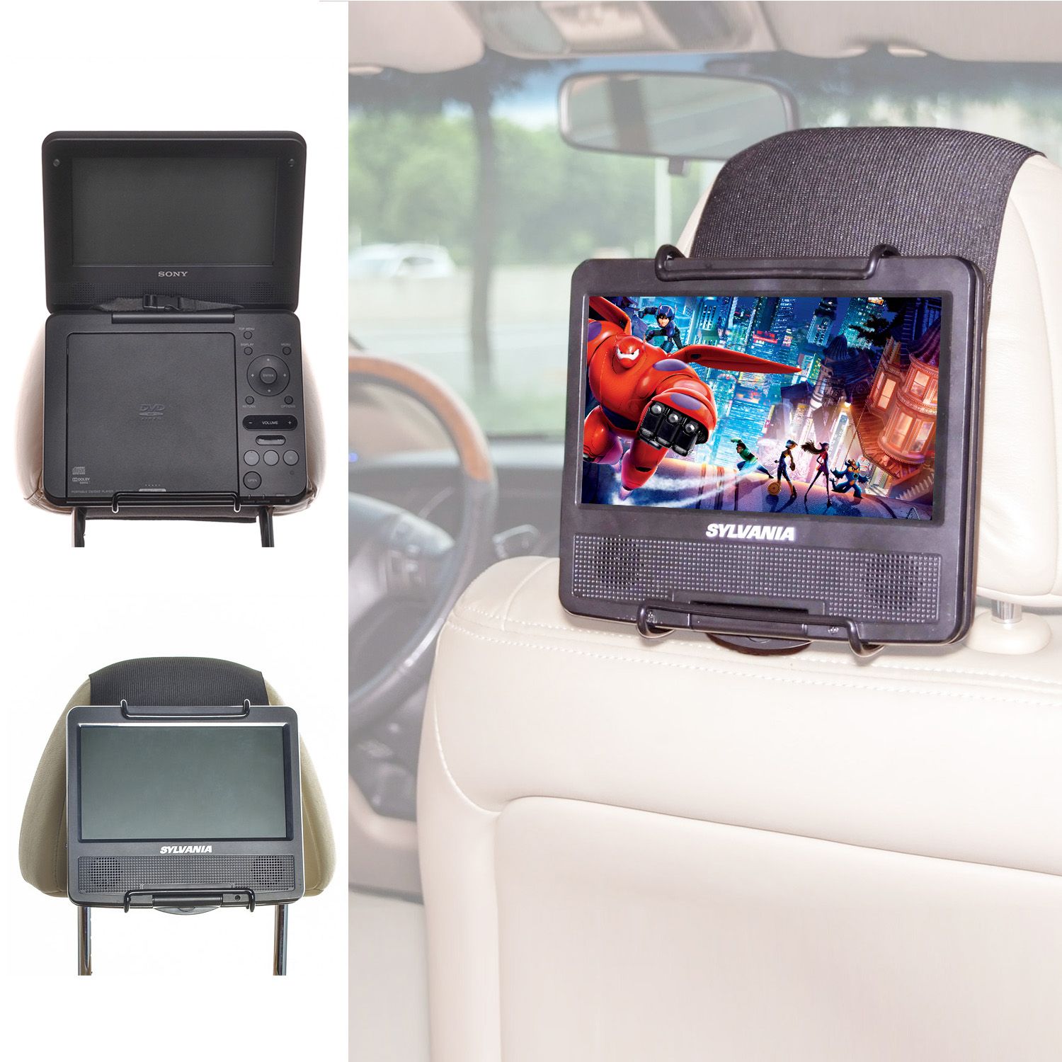 Compre TFY Universal Car Headrest Mount Holder Para Portable DVD Player