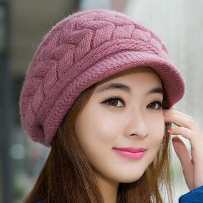 womens winter hats for short hair