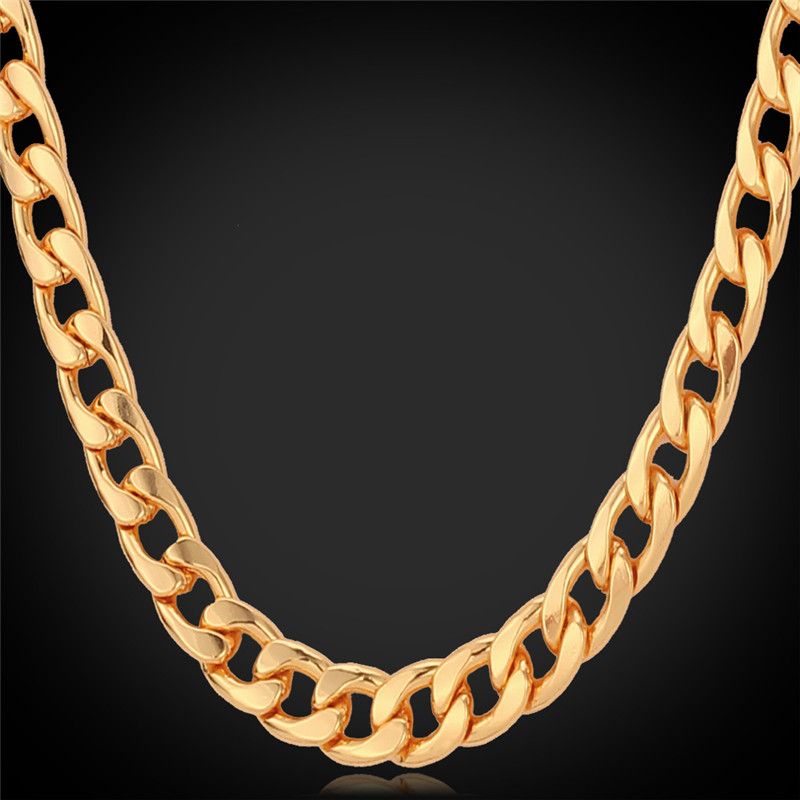 2020 New 2014 Trendy Men Jewelry Necklaces & Pendants 18K Real Gold