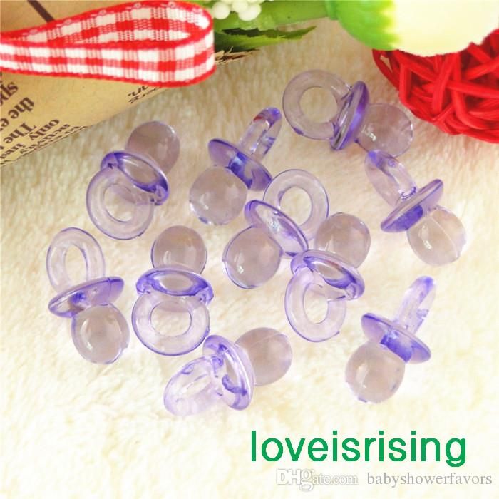 2019 Pack 22mm 11mm Clear Orange Mini Acrylic Baby Pacifier Baby