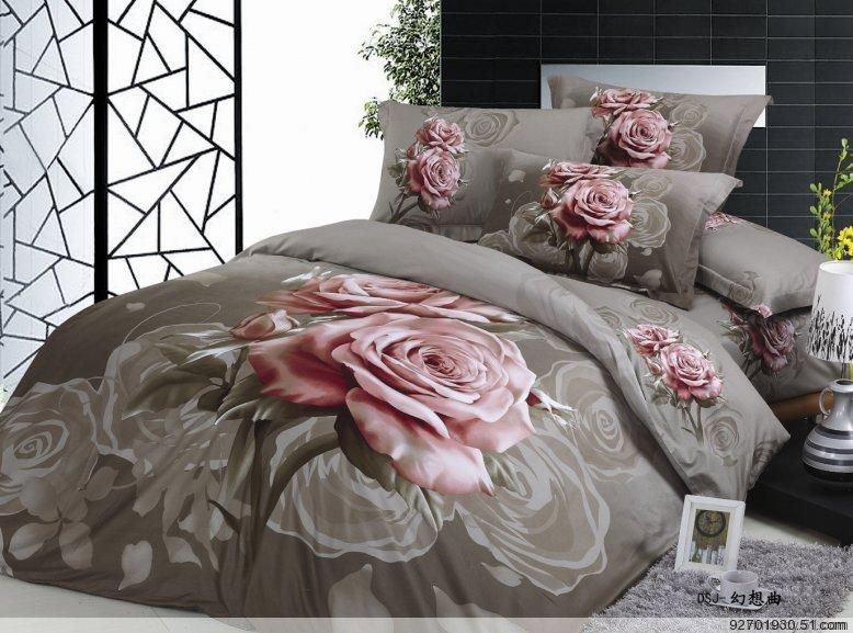 2018 Gray And Pink Rose Bedding Oil Painting 500tc 2018 Gray And Pink Rose Bedding Oil Painting 500tc Comforter Sets Size Of Queen Full 100 Cotton Material 071919 From Moneybook