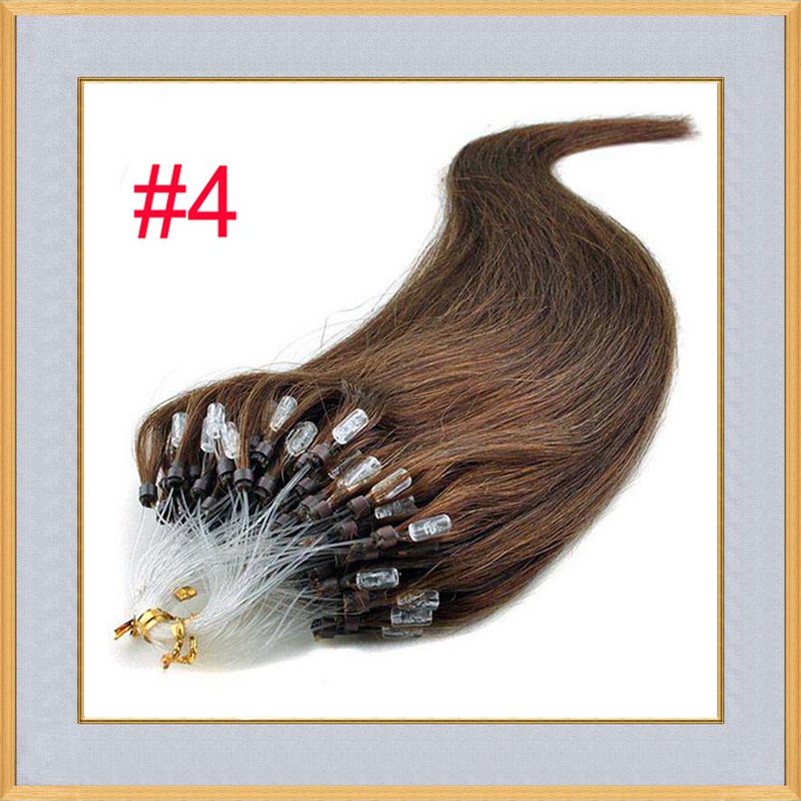 100 Stand Easy Loop Silicone Micro Ring Beads Human Hair Extensions