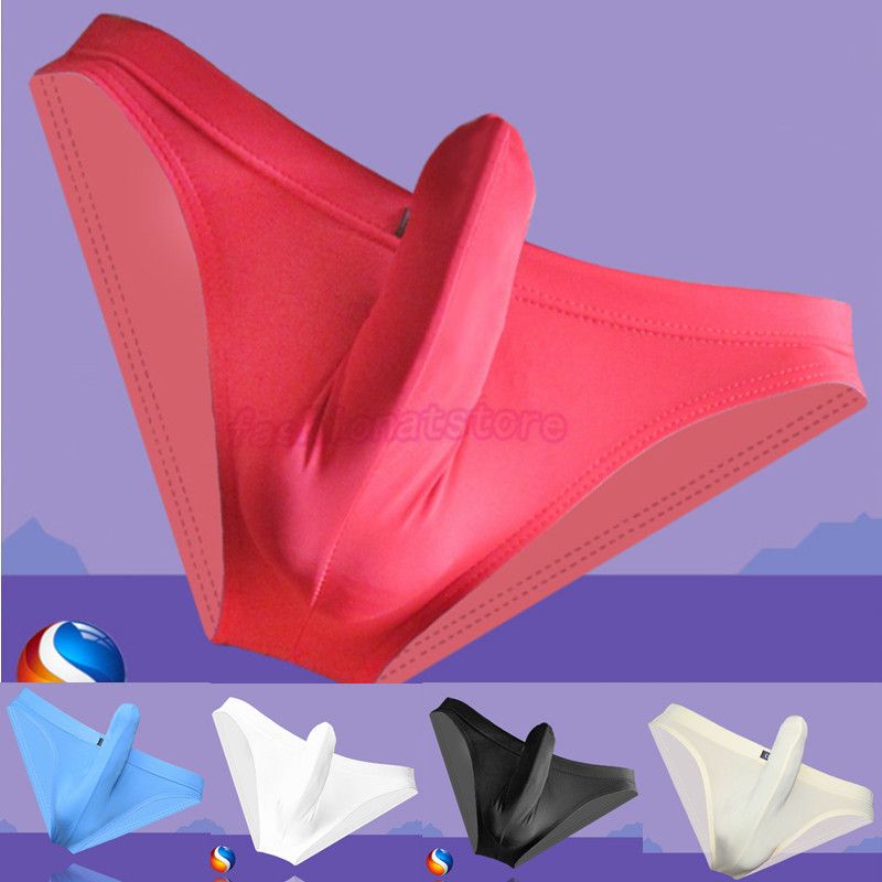 Mens Sexy Bikini Contoured Pouch Sleeve Smooth Silky Tricot Men