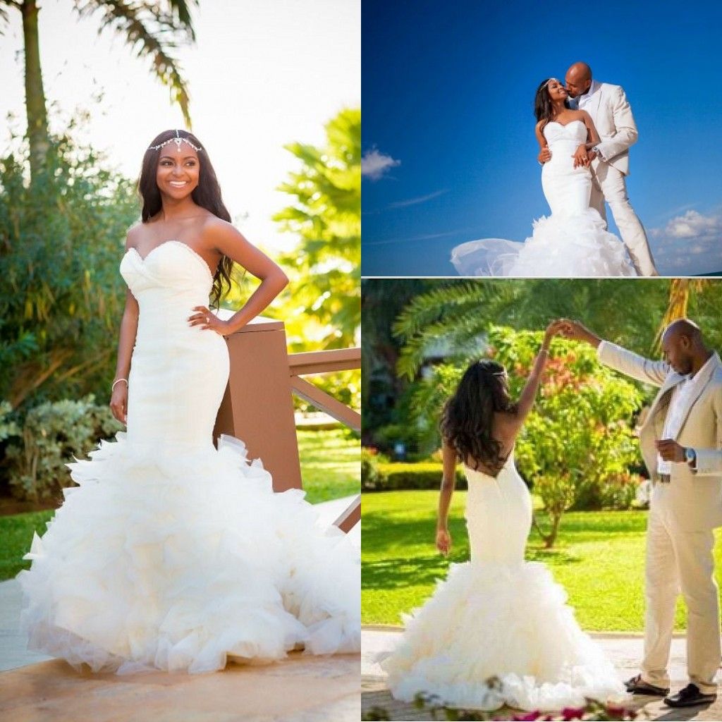 Sweetheart Trumpet Beach Wedding Dress Fashion Dresses