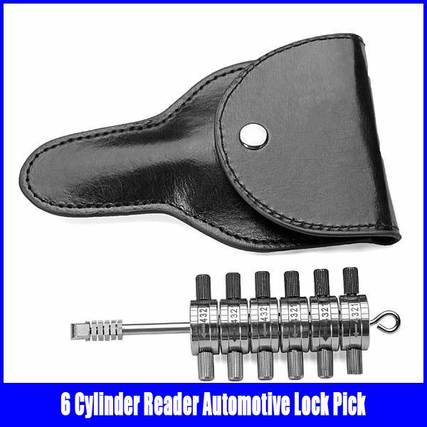 HUk Car Lock Pick 6 Cylinder Reader Automotive Lock Pick Tools
