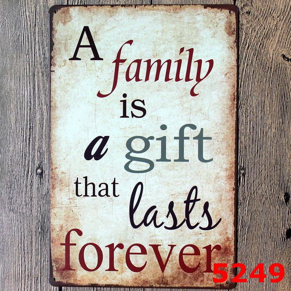 Metal Wall Art Vintage Home Decor Life Quote Metal Tin Sign House
