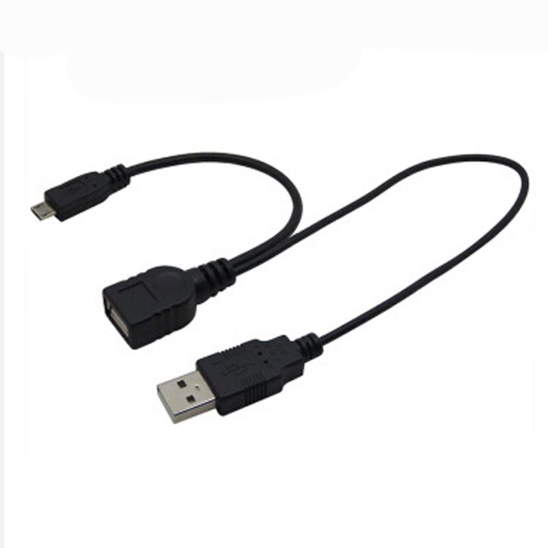 Micro USB OTG Data Line With Auxiliary Power Supply OTG Cable C07T1