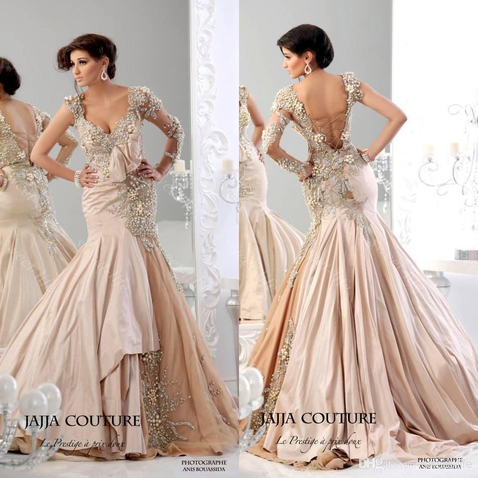 evening dress with ruffles