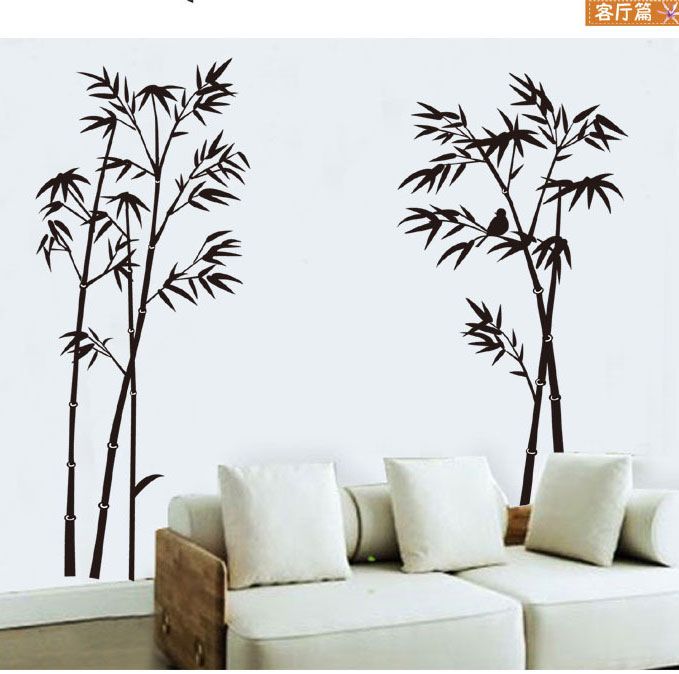 Living Room Decals new diy wall sticker mural home art decor black bamboo tv backdrop Living Room Decals new diy wall sticker mural home art decor black bamboo tv backdrop