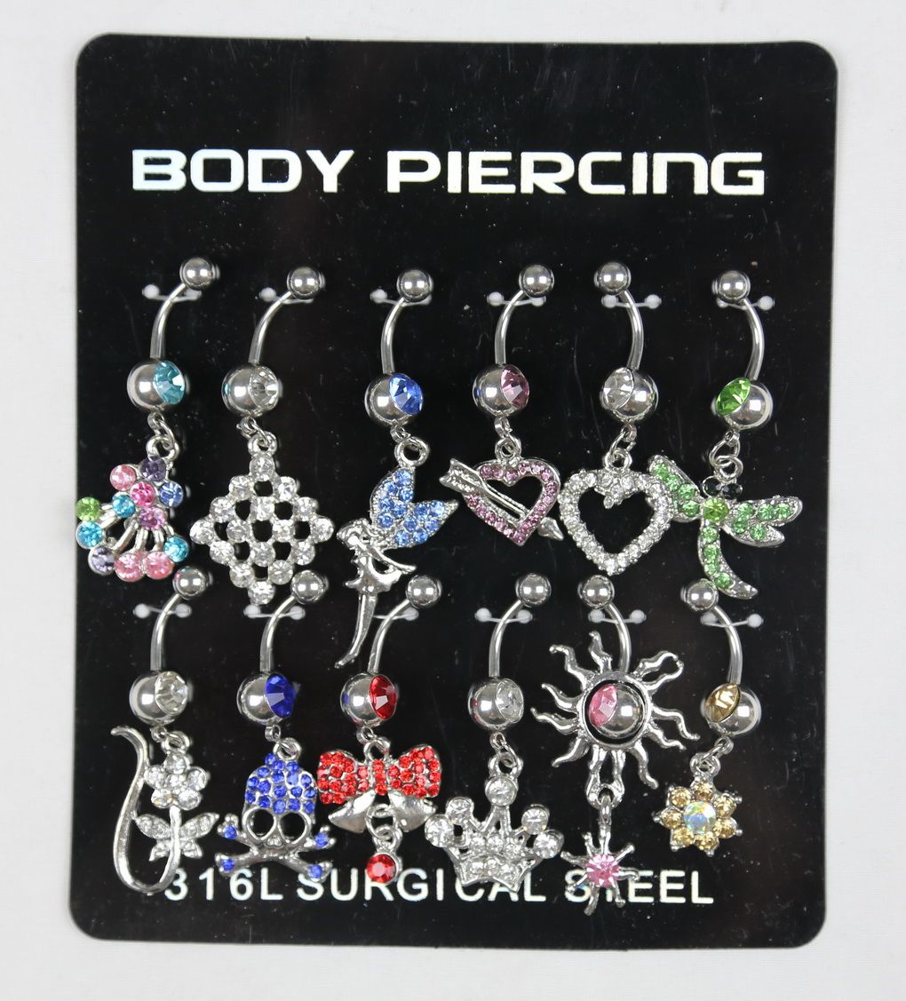 2020 Wholesale NEW STYLE Body Piercing JewelrySteel Belly Bar Navel