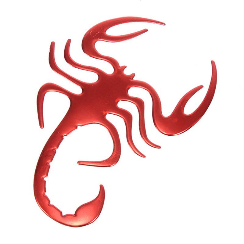 Red Scorpions Auto Car Decorative Sticker Car Alarm Sticker Stickers