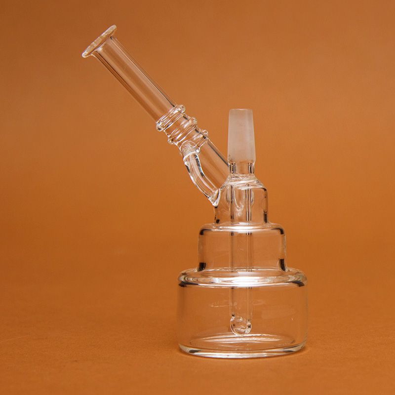 2017 Hand Size Hookahs Water Smoking Pipe Pocket Glass Bong Percolator