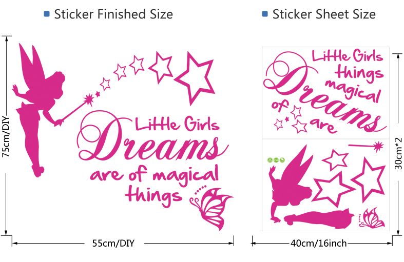Grosshandel Tinker Bell Karikatur Prinzessin Wand Aufkleber Fur Madchen Kinderzimmer Tinkerbell Madchen Traume Dekorative Wandaufkleber Home Decoration Bildschirmhintergrund Kunst Von Wowalldecor 8 68 Auf De Dhgate Com Dhgate