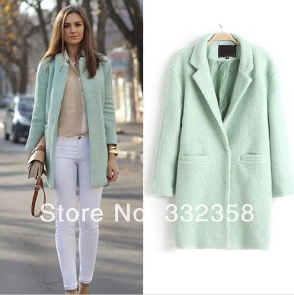 Autumn winter Black Tweed Blazer Women Slim Double