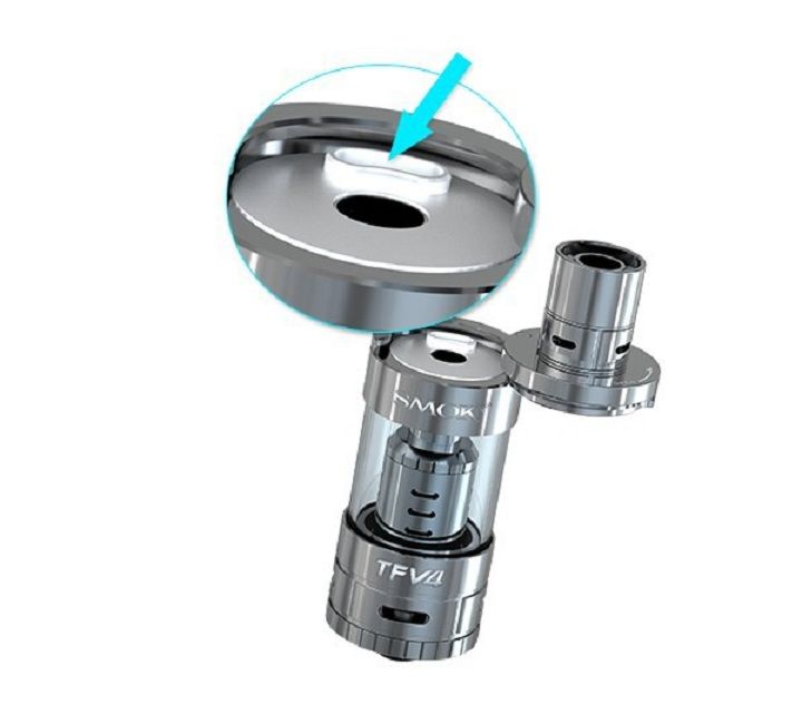 Original 100% SMOK TFV4 Atomizer Full Kit Black SS In Stock Top