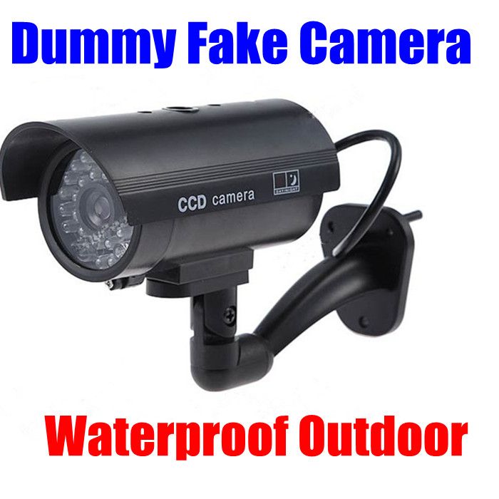 2021 Fake Camera Dummy Emulational Decoy Outdoor Bullet CCTV IR