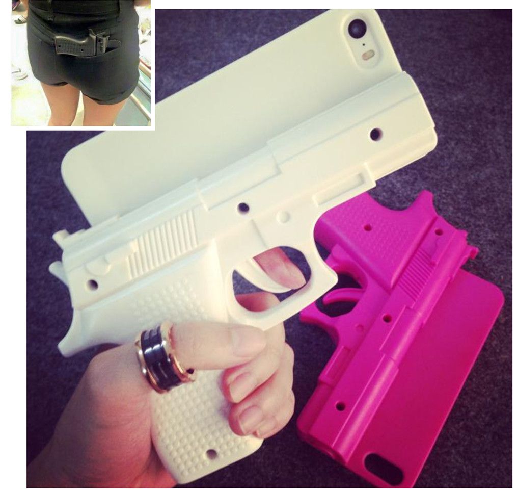 Fashion 3d cool handgun pistol gun toy case for iphone 6 plus 5.5 ... Case in 3d