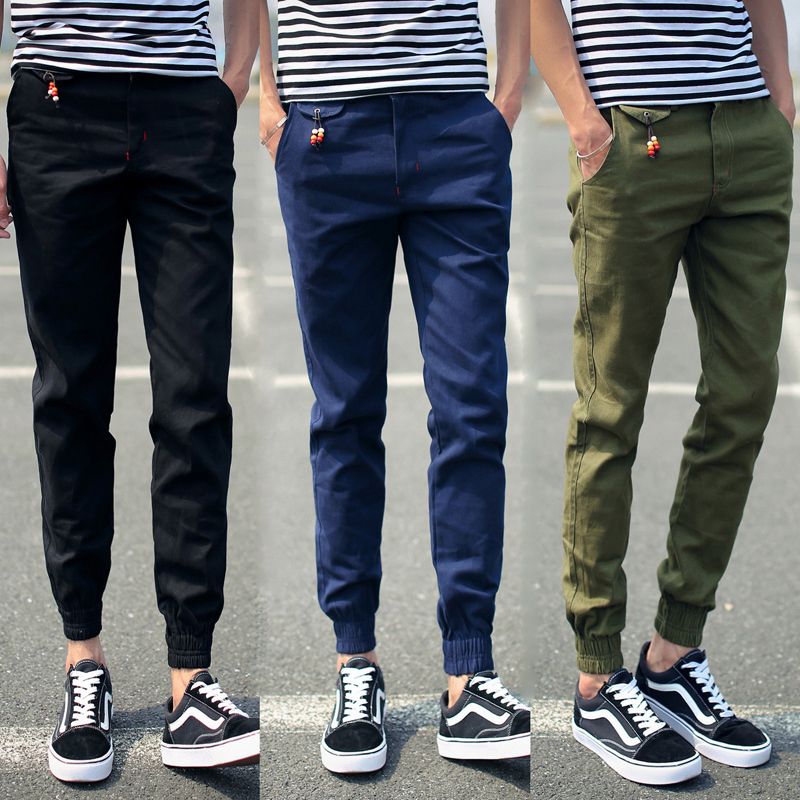 New 2015 Mens Joggers Pants Slim Fit Zipper Pencil Sweatpantsmen Sports ...