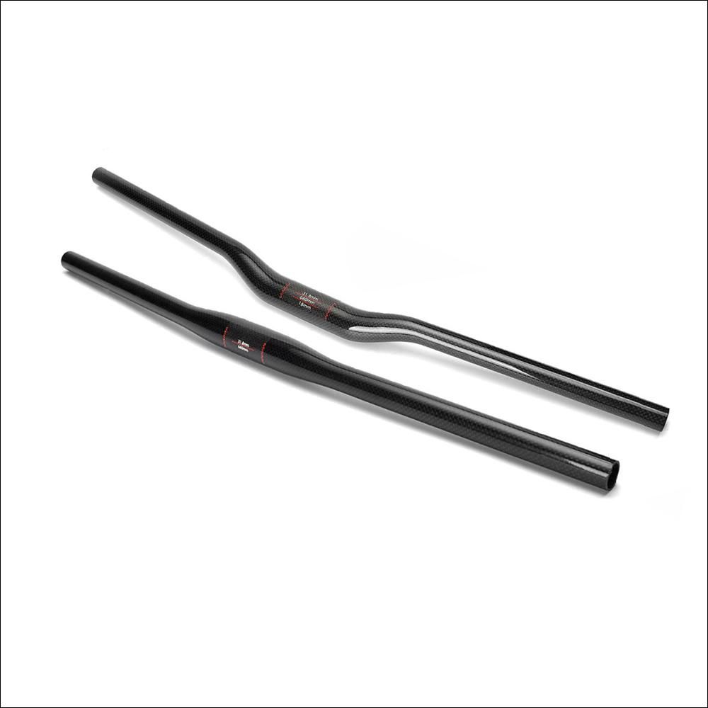 Carbon Fiber Rise Flat Handlebar Road Mountain Bike Bicycle Handlebars