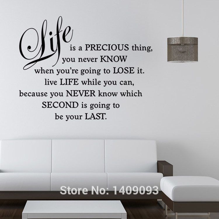 Living Room Sayings wall stickers quotes and sayings life is a precious thing bedroom Living Room Sayings wall stickers quotes and sayings life is a precious thing bedroom