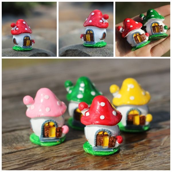 kleine zimmerrenovierung garten diy dekor, 2018 cute tiny cartoon mushroom house figurines diy accessories, Innenarchitektur