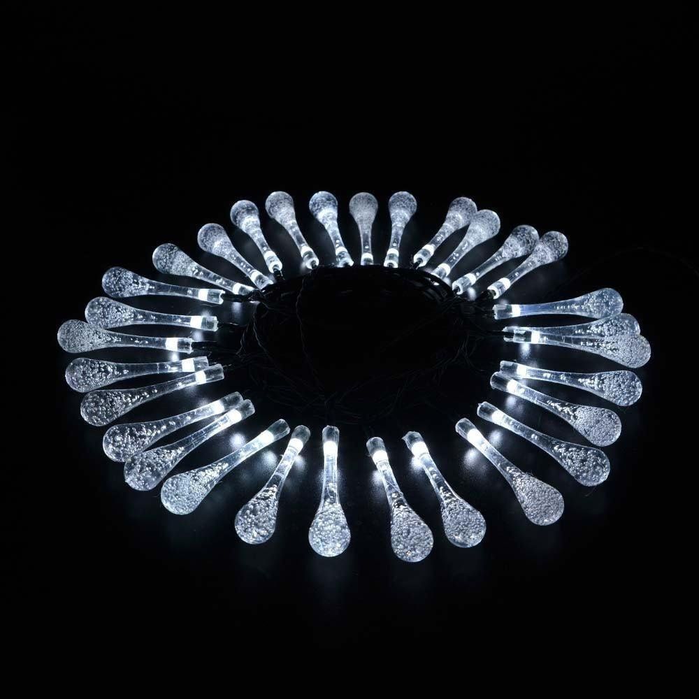 Wholesale 15 7 Ft 20 Led Water Drops Solar Powered Outdoor String Lights For Outside Garden Patio Christmas White Led String Lights Led Fairy String Lights